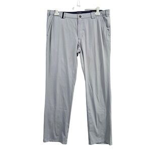 Meyer Augusta Golf Pants Mens 40/34 Grey Solid Performance Stretch Trousers 357